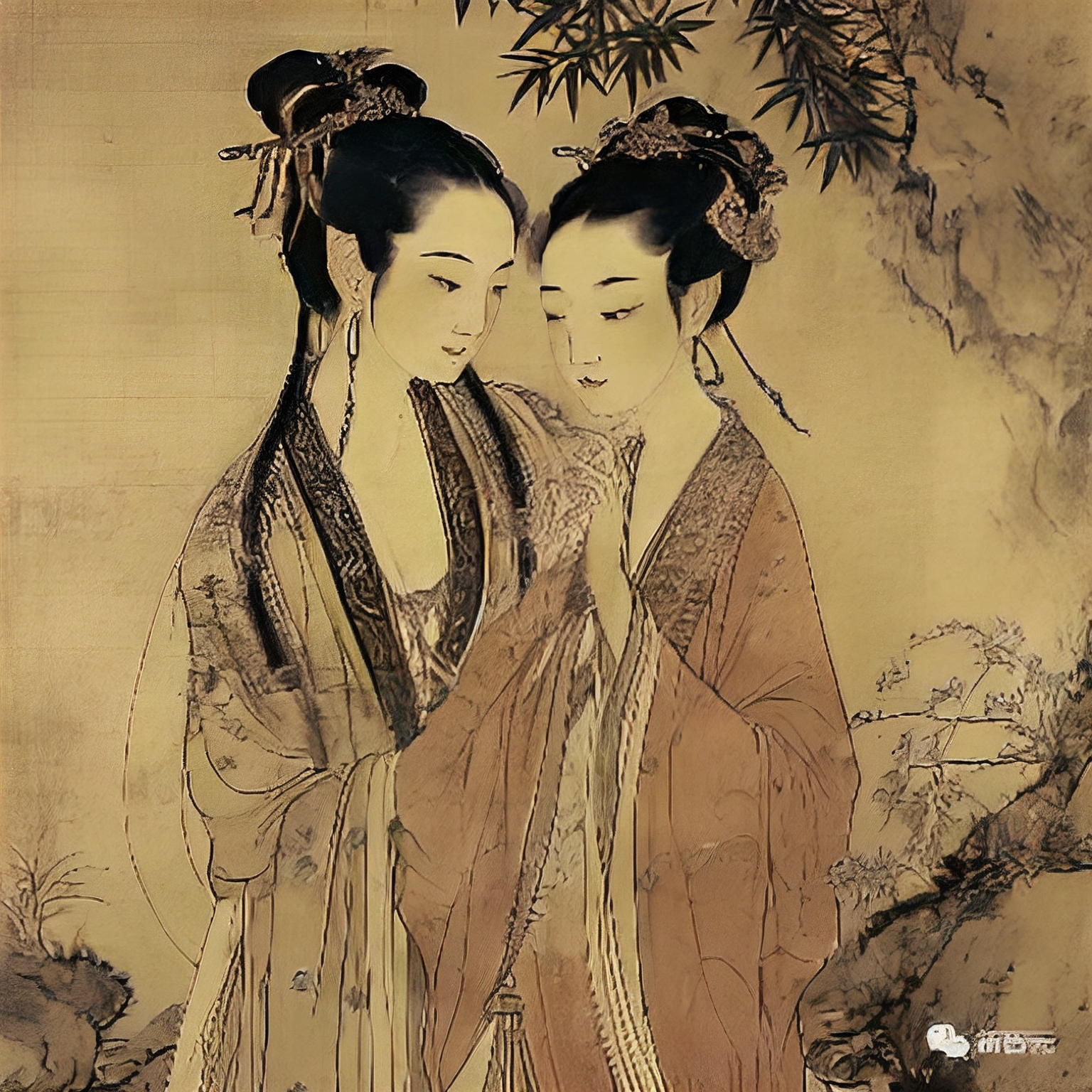 chinese art,oriental painting,junshan yinzhen,luo han guo,young couple,japanese art,korean culture,rou jia mo,dongfang meiren,geisha,wuchang,xing yi quan,yi sun sin,hwachae,two girls,t'ai chi ch'uan,z