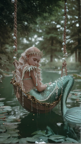 mermaid background,merman,harp with flowers,merfolk,water creature,mermaid,believe in mermaids,kraken,mermaids,forest fish,water nymph,lagoon,rusalka,cuthulu,let's be mermaids,hippocampus,digital compositing,perched on a log,harp player,water-the sword lily
