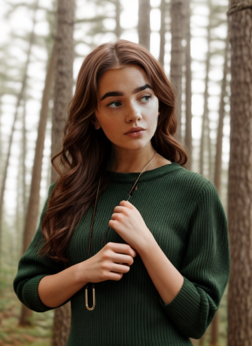 forest background,green background,autumn background,rowan,portrait background,long-sleeved t-shirt,in green,sweater,calluna,knitting clothing,menswear for women,wooden background,natural color,gray-green,young woman,portrait photography,birch tree background,social,pine green,textured background
