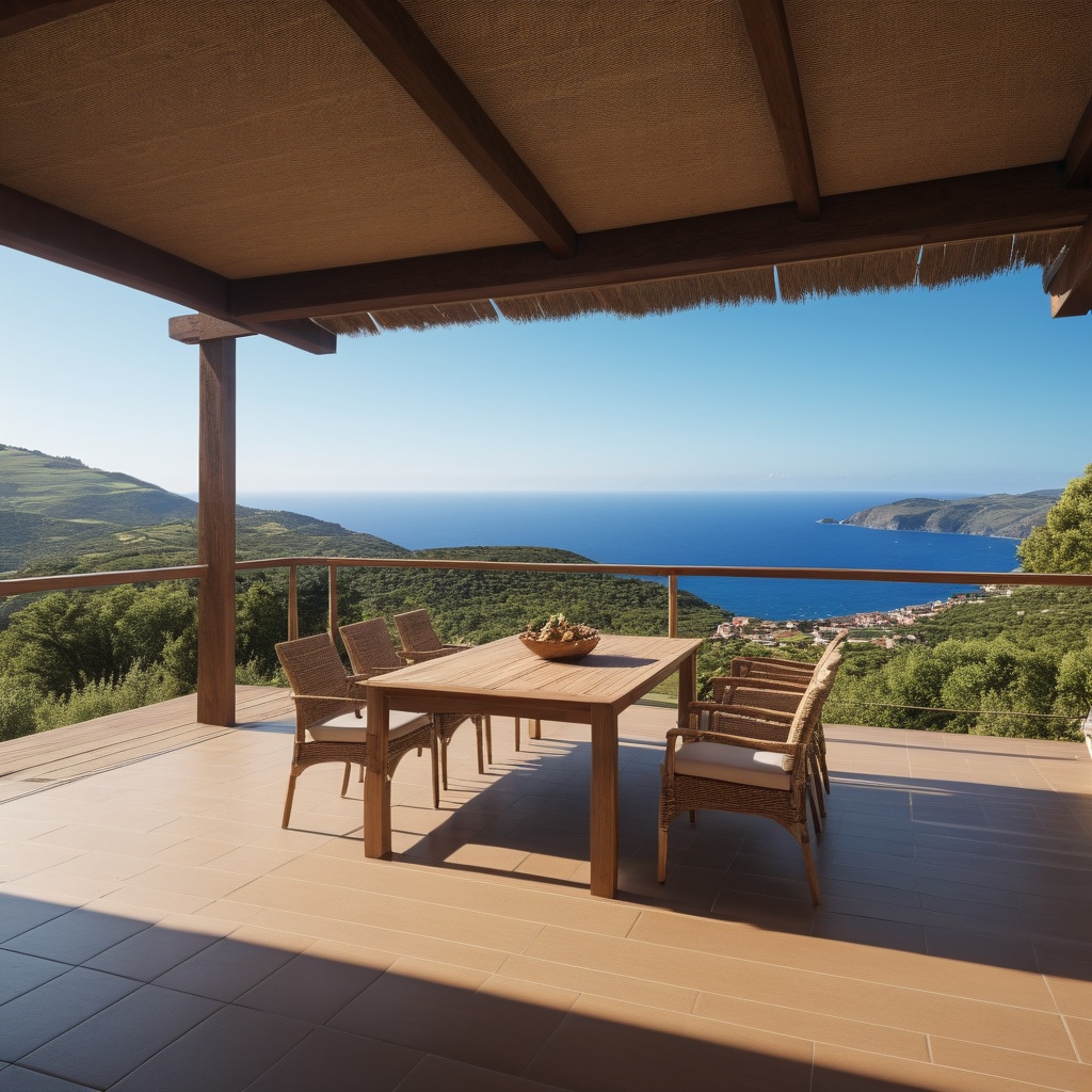 telleria,holiday villa,pantelleria,wooden decking,terrazza,the balearics,outdoor furniture,outdoor table and chairs,fresnaye,balearics,holiday home,kefalonia,summer house,oceanview,verandah,peloponnes