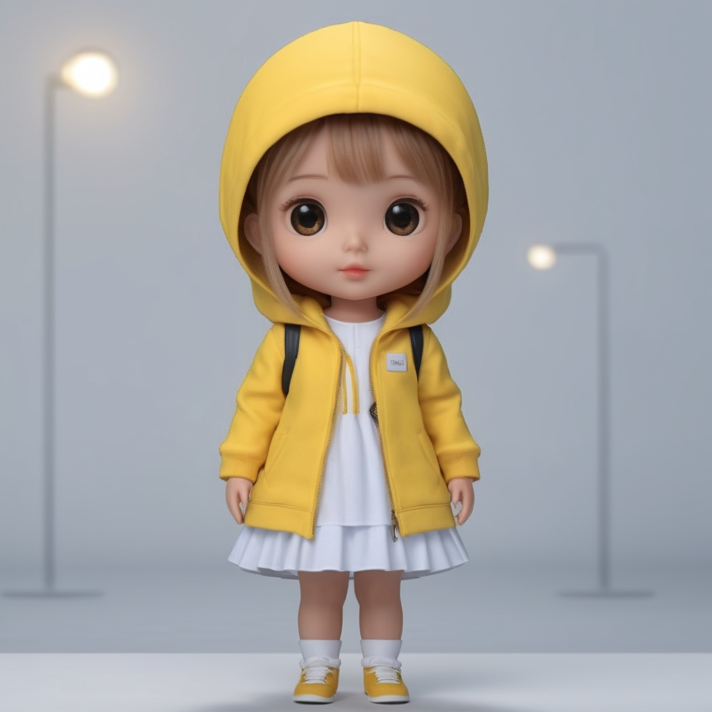 cute cartoon character,raincoat,minimo,fashion doll,pamyu,monchhichi,dollfus,chibi girl,little yellow,rainwear,female doll,girl doll,dress doll,minirose,fashion dolls,japanese doll,doll figure,coralin