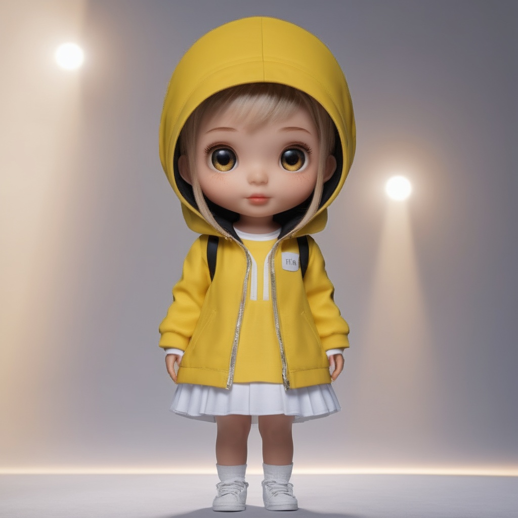 raincoat,fashion doll,minimo,cute cartoon character,rainwear,coraline,little yellow,dollfus,minirose,chibi girl,raincoats,miniace,female doll,girl doll,fashion dolls,chibi,dress doll,monchhichi,doll's